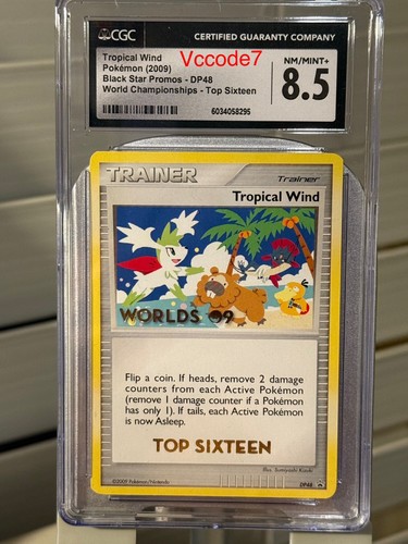 2009 Pokemon Promo World Championships Top Sixteen Tropical Wind #DP48 CGC 8.5