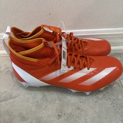 adidas Adizero Impact MID Football Cleats Orange White IF2457 Men's Size 11 New