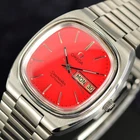 1982's VINTAGE OMEGA SEAMASTER AUTOMATIC RED DIAL DAY DATE DRESS MEN'S WATCH