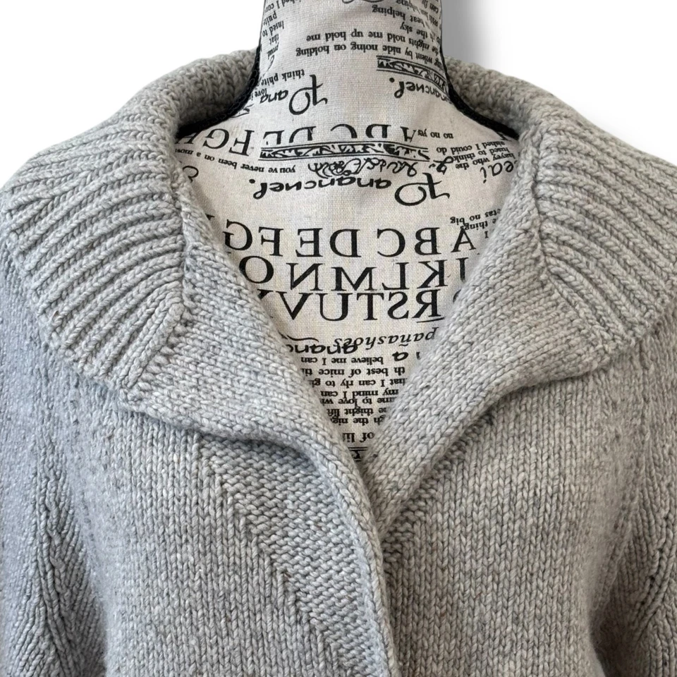 Matilde Size M Gray Cashmere Wool Cardigan Sweater Designer Italy - Image 3 of 4