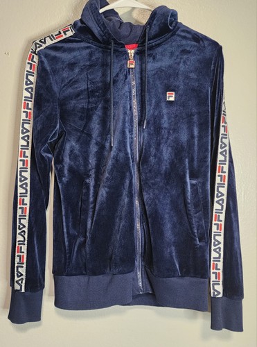FILA Velour Trainingsjacke Samt Trainingsanzug, Damen Small Y2K