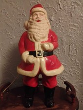 Rare Vintage 1950 Illuminated Hard Plastic Santa Christmas Figure Decoration