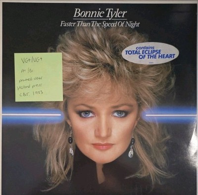 Bonnie Tyler Faster Than The Speed Of Night Vinyl Record VG+/VG+ CBS25304 1983