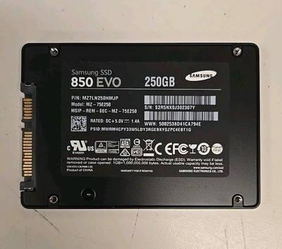 SAMSUNG 850 EVO 250GB 2.5'' SATA SSD MZ-75E250