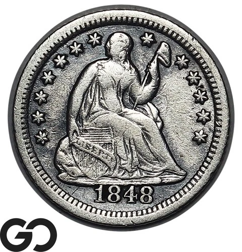 1848-O Seated Liberty Half Dime Tough This Nice New Orleans Issue