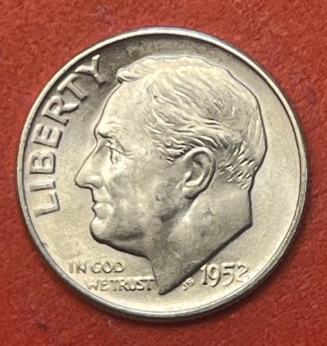 1952 S Roosevelt Silver Dime, Gem Uncirculated. Better Date.