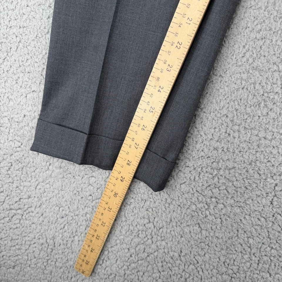 Pantalones de vestir Incotex Super 150s de lana para hombre 32x29 gris con puños Slowear Foto 3 de 4