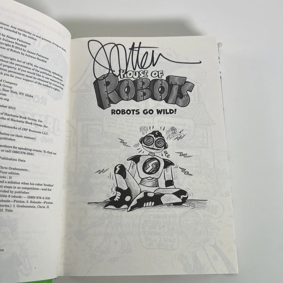 House of Robots 2 Robots Go Wild! Signed by James Patterson Autograph Book - Image 2 of 4