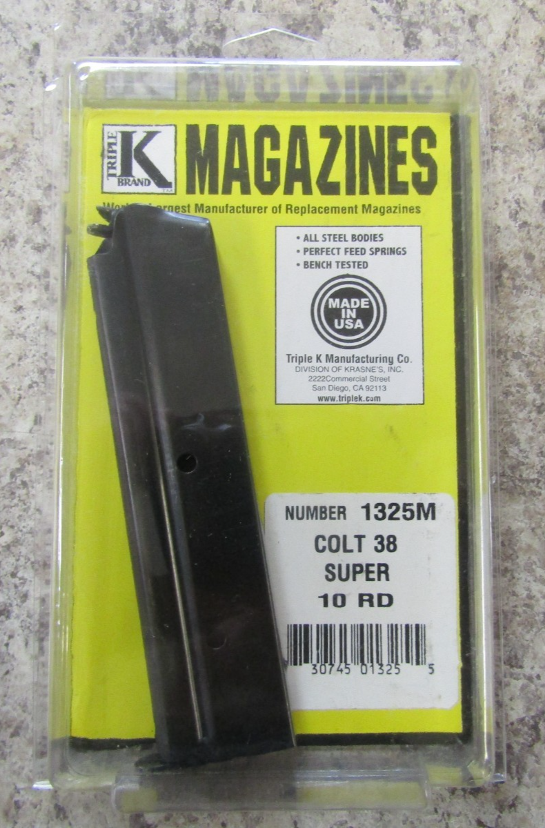 Colt 1911 38 Super ~ 10 Rd Triple K 1325m (mag clip) Magazine | eBay
