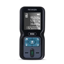 REVASRI Laser Distance Meter, 165 Feet Range, ±1/16inch Accuracy Laser Meas