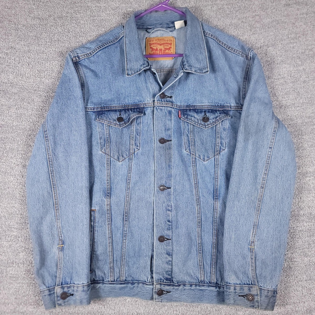 Levis Denim Jacket Mens 2XL Blue Trucker 72334 Jean Button