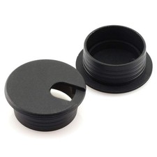 HJ Garden 2pcs 1-1/2 inch Desk Wire Cord Cable Grommets Hole Cover Black