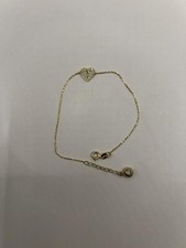 14k yellow gold heart bracelet  7    7.5  