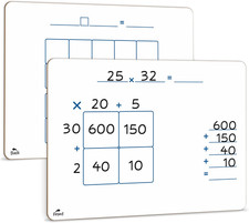 Dry Erase Ten Frame Area Model Board 9" x 12" Double Sided Whiteboard Math manip