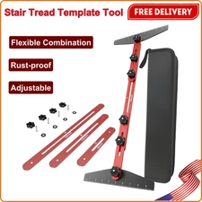 Stair Tread Gauge Template Tool Stair Measuring Tread Jig Tool Adjustable Angle