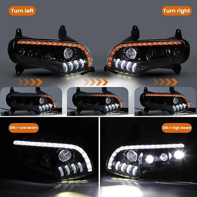 Conjunto de faros LED luz intermitente para Honda GoldWing GL1800 2001-2017  Foto 2 de 4