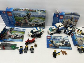LEGO City Police LOT High Speed Police Chase 60042 K9 Van 7285 ATM Robbers 7279