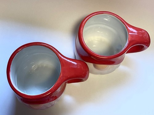Santa GNOME Mug SET OF 2 Christmas ROYAL NORFOLK 3D Cup Red White - Picture 9 of 9