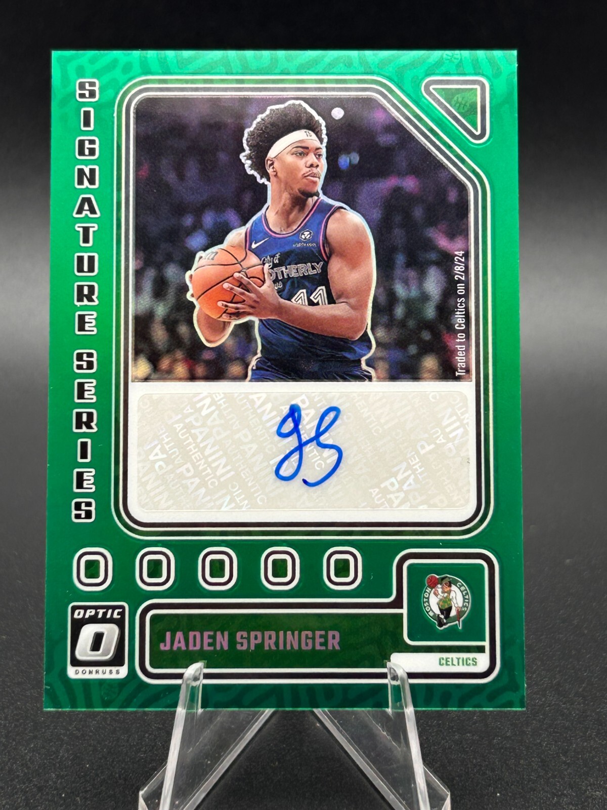 2023-24 Panini Donruss Optic Jaden Springer Signature Series Green Auto #SS-JSP