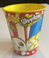 2013 Shopkins Popcorn Plastic Cup. ~ Moose Enterprise BPA FREE Made In USA