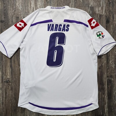 2010 Lotto ACF Fiorentina Away Soccer Jersey Juan Vargas Men XL