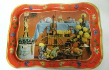 Vintage Coca-Cola Tray 1961 Fall Harvest Coke Bottles In Crock TV Tray 13x18" on The Hot Collector