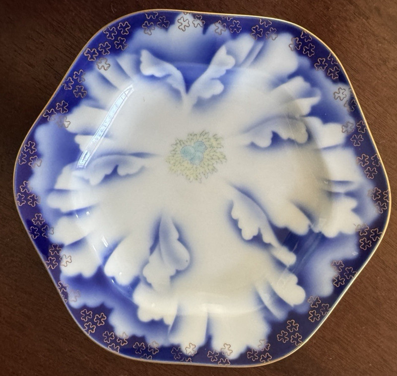 Dbury Mt Fukagawa Purveyor to the Imperial Household Hexagonal Plate Arita Japan