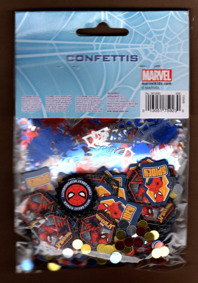 Lote de invitaciones y confeti para fiesta de cumpleaños Spiderman, conjunto de 2 artículos, Marvel Foto 4 de 4