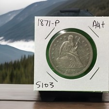 Dollar Liberté assis 1871 AU/UNC brut