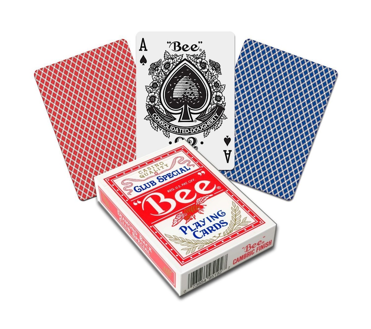 Lot 2 BEE Premium Playing Cards Red & Blue Deck Club Special