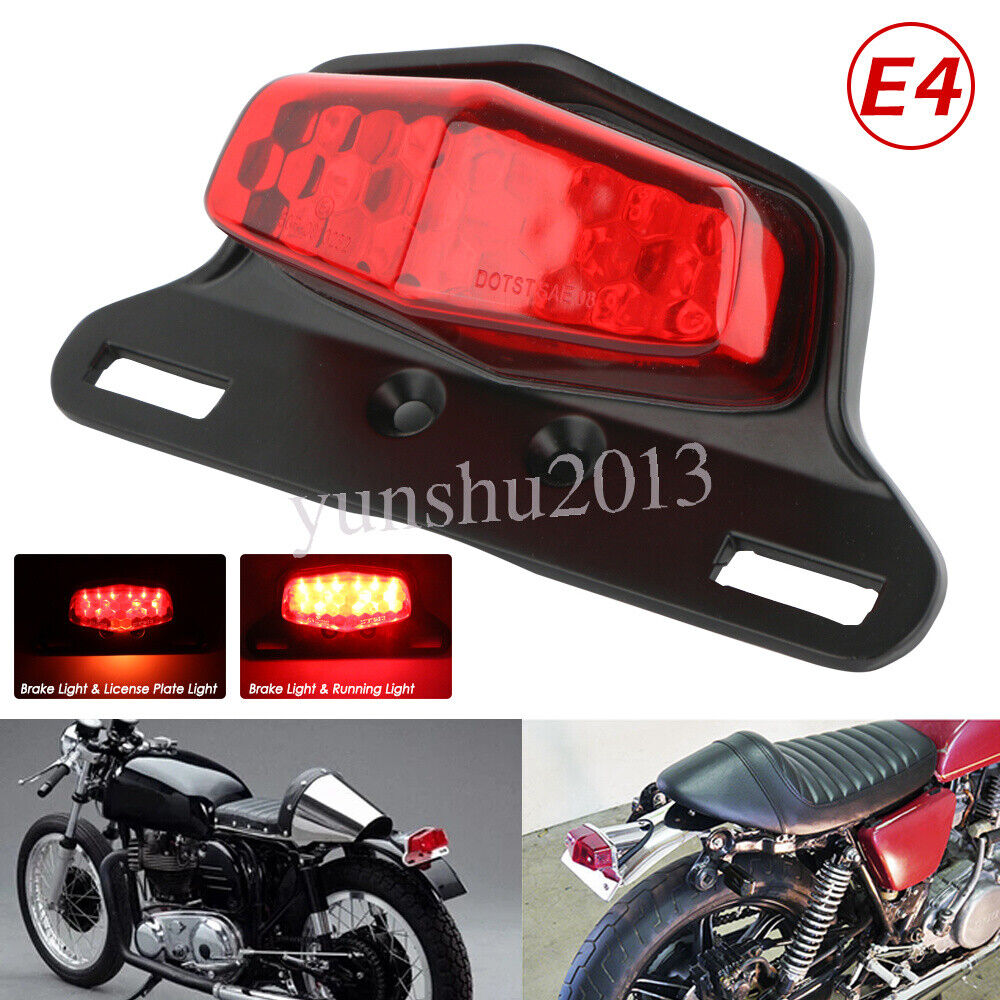 Motorrad LED Rücklicht Bremslicht rot Kennzeichen Halter Träger für Yamaha  Honda