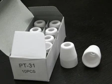 20pcsPT-31LG-40 Air Plasma Cutter Cutting Torch Consumables Alumina Shield CUP