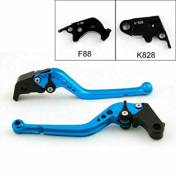 Lang Brems Kupplungshebel FüR Kawasaki ZX10R 06-14 ZX6R Z1000 07-14 Blue F2-image