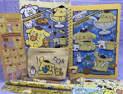 POMPOMPURIN Sanrio Geschenktüte süß Notizbuch Handtasche Aufkleber Schreibwaren Stift Gummi