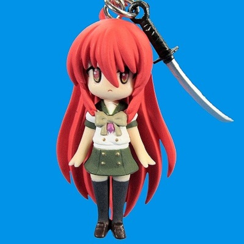 Llavero Shakugan no Shana Burning-Eyed Shana Prize pelo rojo como nuevo ●