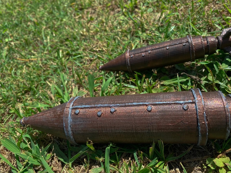 RUST ROCKET Prop Figure Hand Painted Life Size 3D Print Room DECOR Rust ...