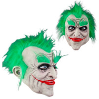 Wicked Punk Rocker Clownmaske GrüN Mowhawk Latex Maske Erwachsene Halloween