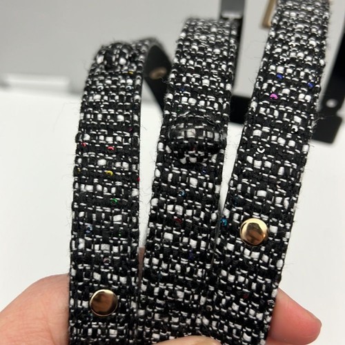 Cinturón ajustado de tweed Torrid nuevo con etiquetas para mujer talla 4X negro - Imagen 2 de 6