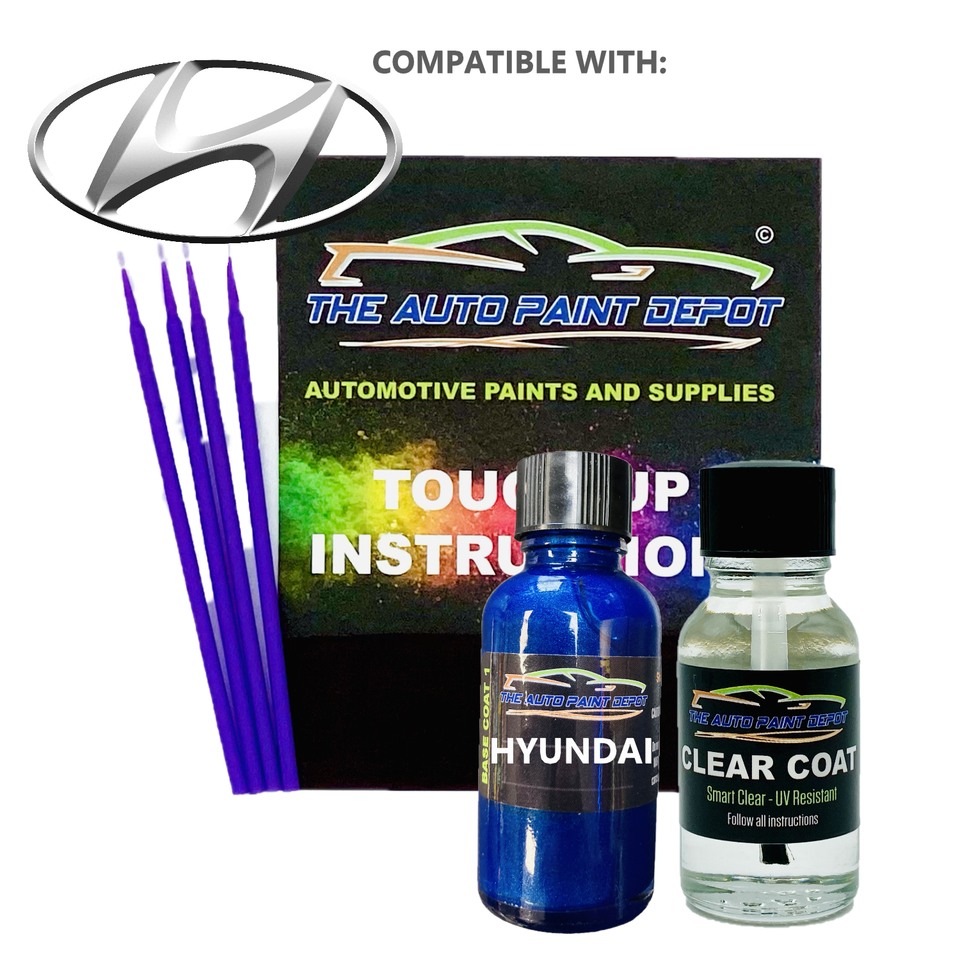 Hyundai-UU9-Marathon Blue Pearl Touch Up Paint OEM Color Match - Choose ...