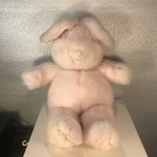 Vintage 1992 GUND LARGE PINK EASTER BUNNY Stuffed Animal PLUSH CUTE TEETH 22"