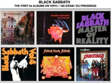 BLACK SABBATH THE FIRST 6x ALBUMS LP Lot *EU* BMG CAT PRESSINGS 180g VINYL New