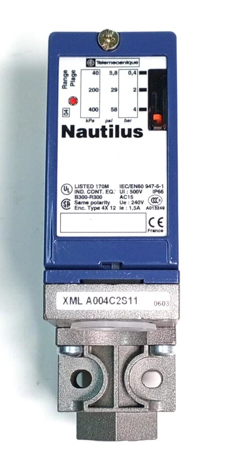 Telemecanique Nautilus XML A004C2S11 Pressure Switch 240v 1,5a - Image 3 of 4