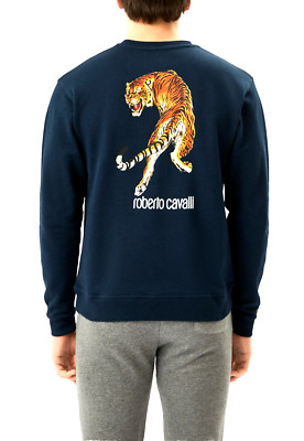 ROBERTO CAVALLI FIRENZE TIGER SWEAT SWEATER SWEATSHIRT JUMPER PULLOVER PULLI M