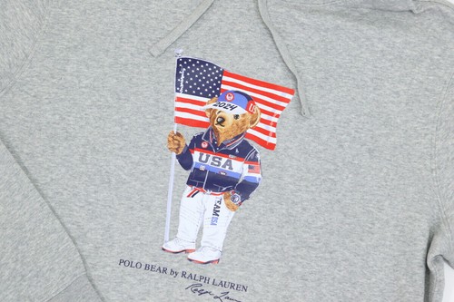 Polo Ralph Lauren Polo Bear Sudadera con Capucha - Gris con Oso de Golf Ryder Cup EE. UU. - Imagen 3 de 7