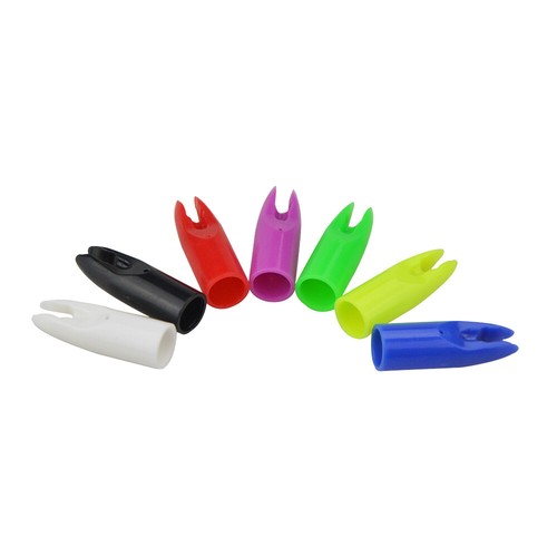 50 Stück Bogenschießen Pfeil Nock Tail Kunststoff Pin ID6/7/8mm Aufkleben Nockpfeilschaft DIY - Bild 12 von 34