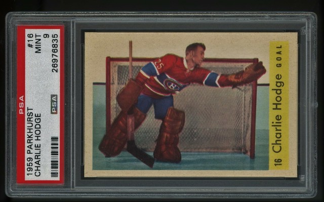 1959 Parkhurst Charlie Hodge #16 PSA 9 MINT