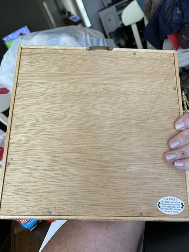 Kitchen Decor Framed Hand Painted Red Onion & Dried Herbs Seeds, 10x10" - Picture 5 of 5