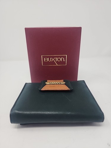 Vintage Buxton Echtleder Damen Geldbörse mit Münzbörse & Geschenkbox