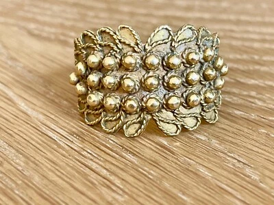 ANTIKER RING mit 750 /18 KARAT GOLD Gr.58 HANDARBEIT - Bild 1 von 4