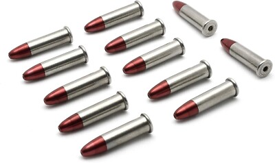 ''12 Stainless Steal 22LR Snap Caps Dummy Rounds Dry Firing Fire Practice Loading